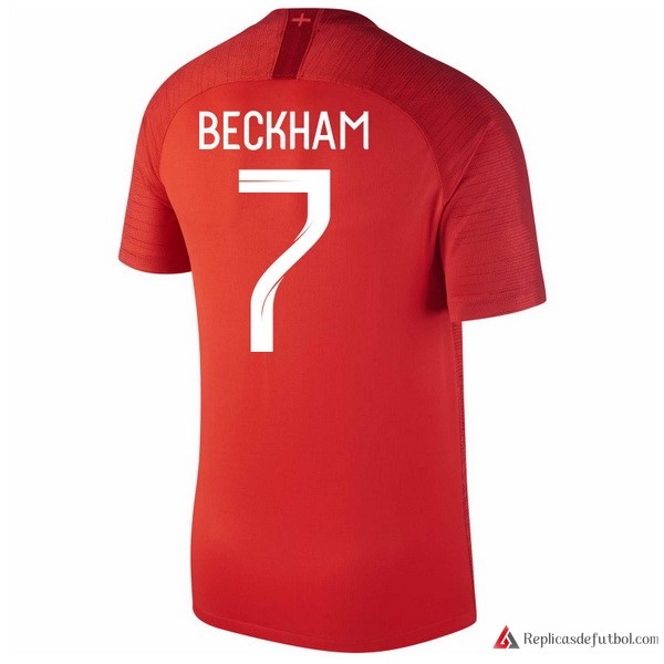 Camiseta Seleccion Inglaterra Segunda equipación Beckham 2018 Rojo